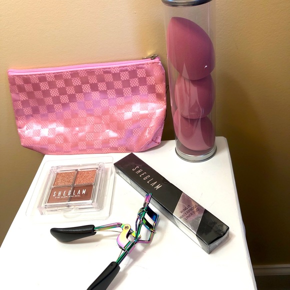 New Makeup Kit Waterproof Eyeliner,3 Beauty Sponges ,Eyelash Curls,eyeshadow Bag - Picture 2 of 10